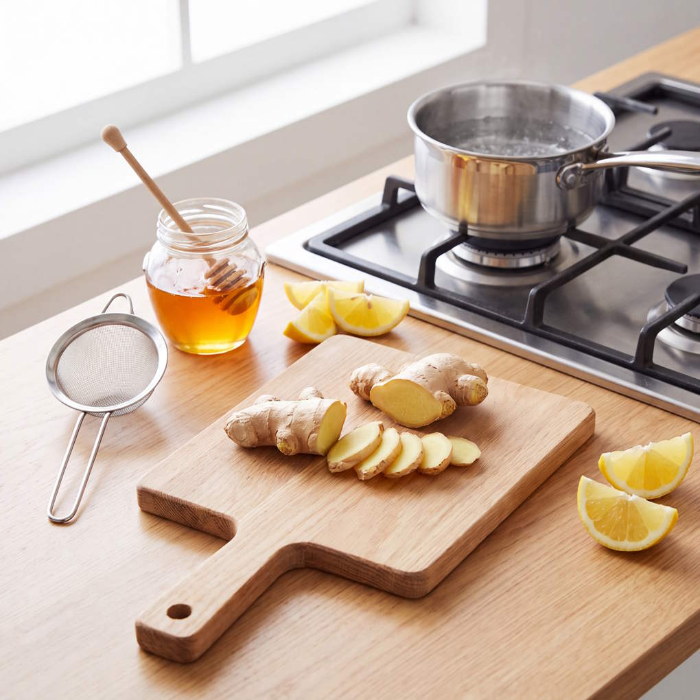 Ginger Tea Benefits - Kitchen Countertop Ready to Make Ginger Tea | The List Of