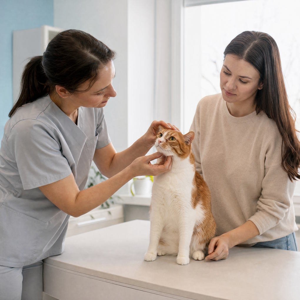 Can Cats Eat Spicy Food - Veterinarian Gently Checking A Cat During An Examination After Possible Food Exposure | The List Of